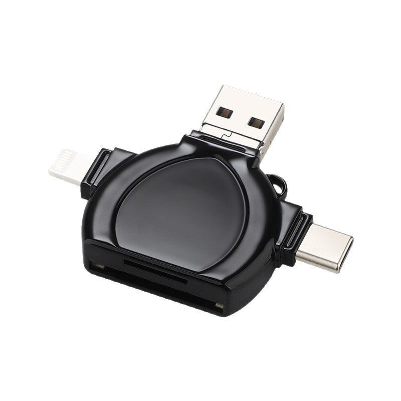 Computer card reader with four-in-one multifunctional capabilities