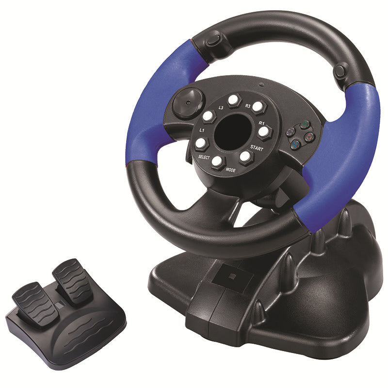 Vibrating universal gaming steering wheel for computers