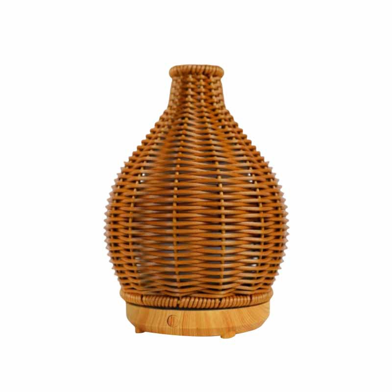 New wood grain rattan aroma diffuser humidifier, USB ultrasonic, quiet operation, large mist output