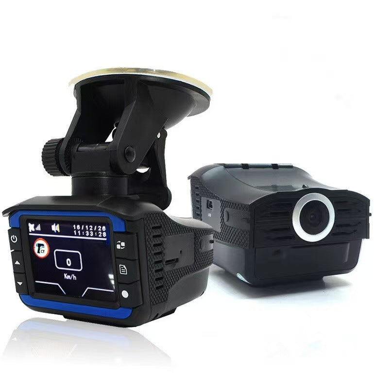 2-in-1 dashcam, radar detector, and car radar speed sensor (English/Russian bilingual)