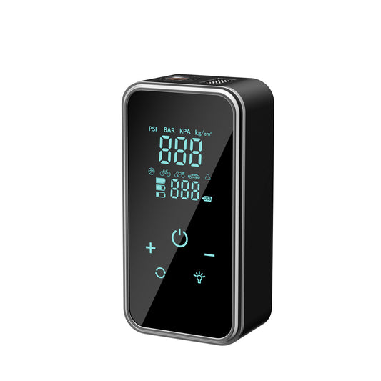 Wireless small portable car tire inflator, smart electric air pump