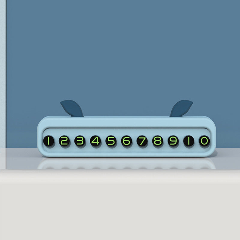 Cute car temporary parking sign, creative cartoon car moving number plate, mobile phone number, car moving phone number plate