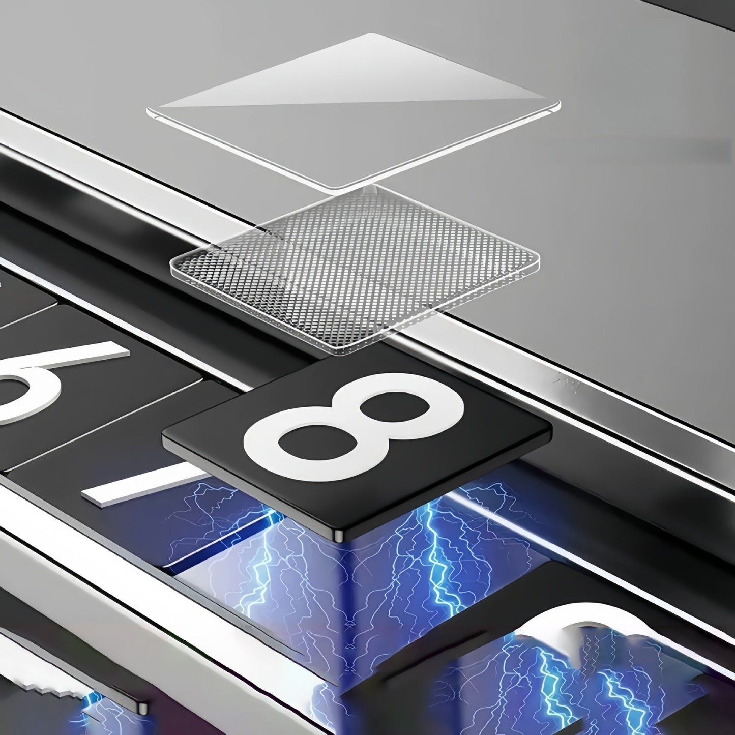 High-end car temporary parking sign, concealed metal parking number plate, durable alloy luminous plate