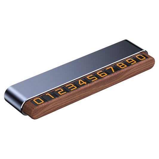 Creative dual-number car relocation license plate, hidden parking sign, glow-in-the-dark solid wood number plate, gift ornament.