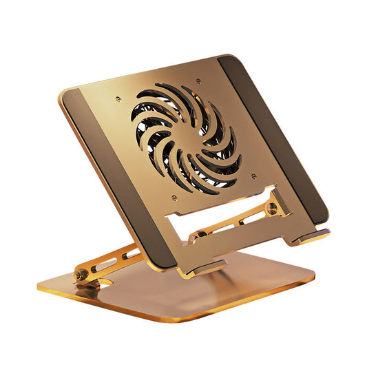 Liftable and foldable carbon steel laptop cooler with base