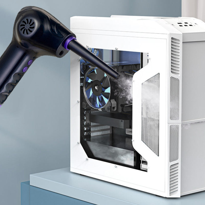 Wireless vacuum cleaner for cleaning computer keyboards; wireless dust blower