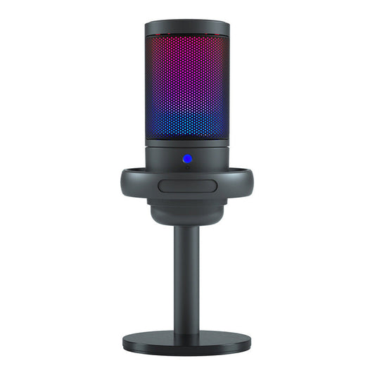 Microphone with USB port, suitable for computer karaoke recording and mobile live streaming