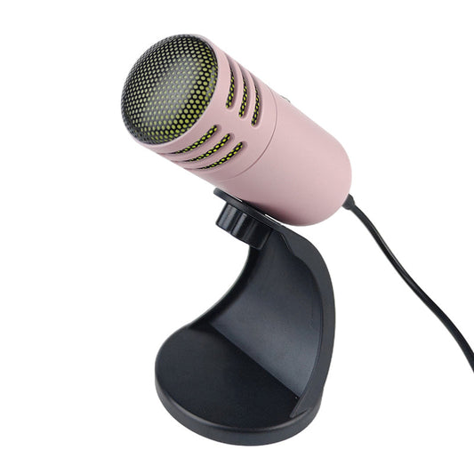 Condenser microphone for USB-connected computer recording in video conferences