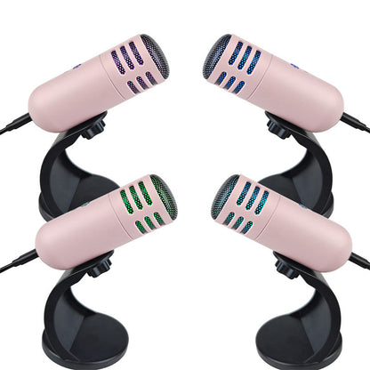 Condenser microphone for USB-connected computer recording in video conferences