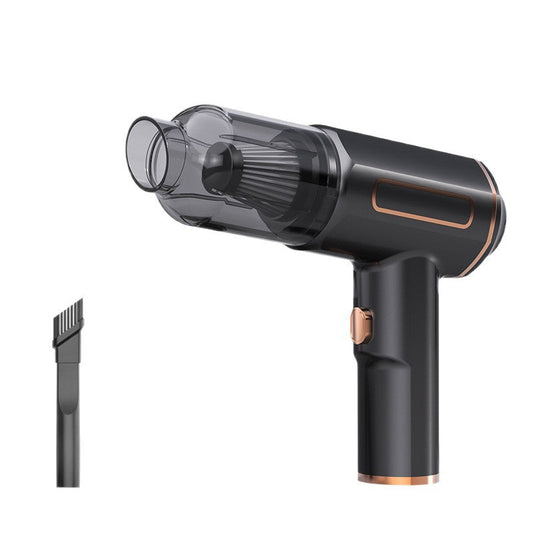 Small handheld device for cleaning dust from computer keyboards and cases using a vacuum cleaner