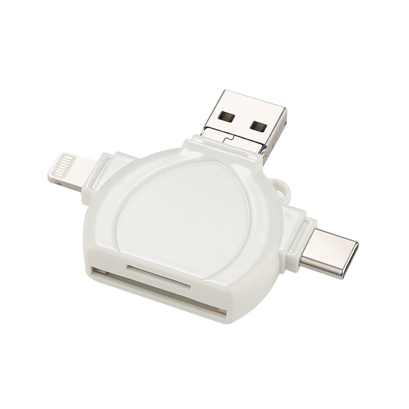 Computer card reader with four-in-one multifunctional capabilities