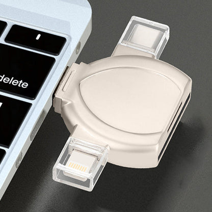 Computer card reader with four-in-one multifunctional capabilities