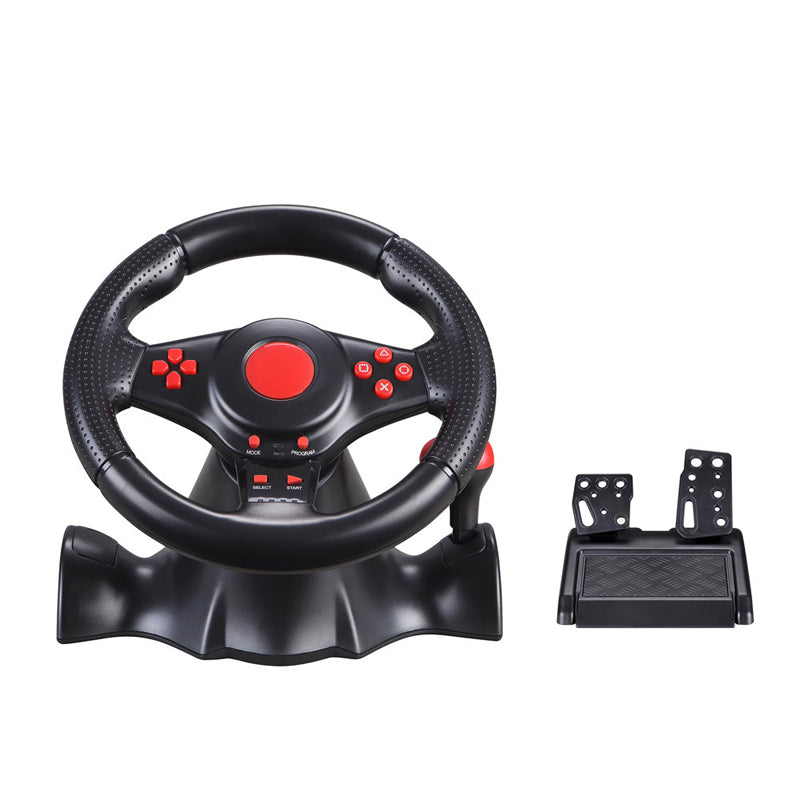 Game steering wheel with USB connection for computer-controlled vibration