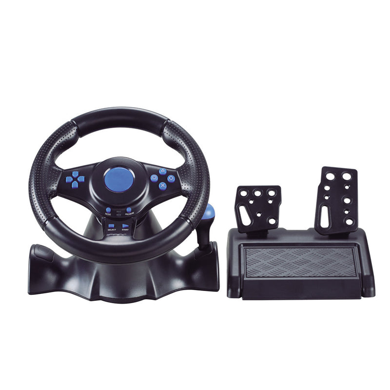 Game steering wheel with USB connection for computer-controlled vibration