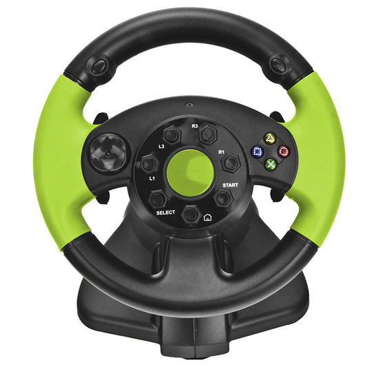 Vibrating universal gaming steering wheel for computers