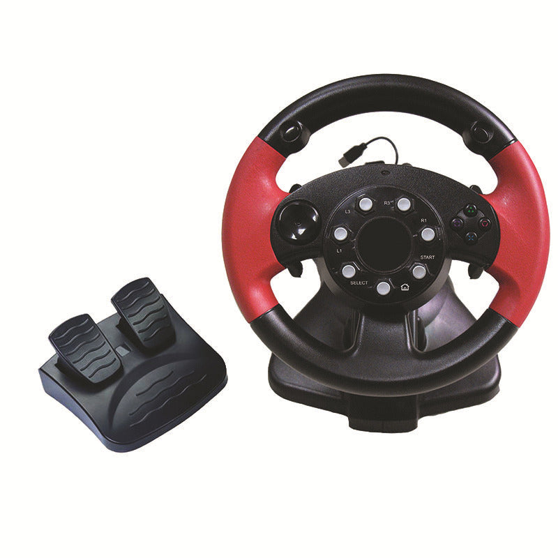 Vibrating universal gaming steering wheel for computers