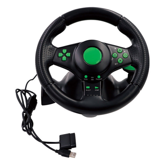 Computer-controlled steering wheel for racing games