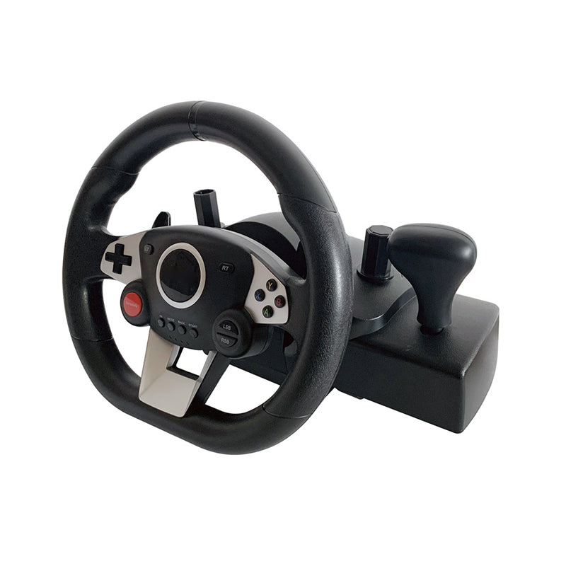 Simulated driving game steering wheel for manual transmission car racing with 270-degree turns