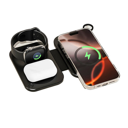 15W Magnetic Folding 3-in-1 Wireless Charger for Mobile Phones