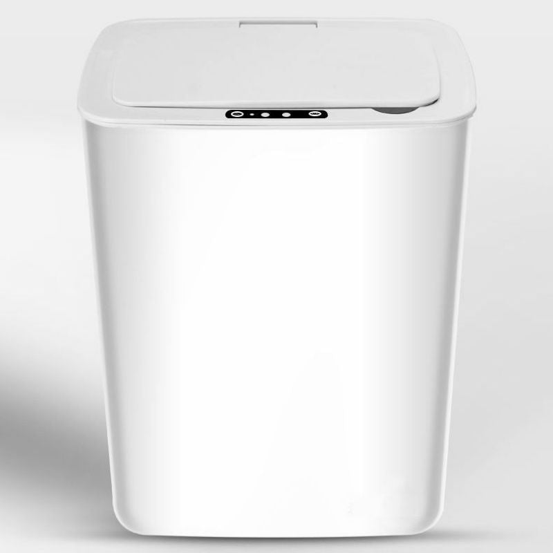 Smart automatic sensor trash can for home use in living room and kitchen, large capacity, with lid, rechargeable, leak-proof for bathroom and toilet.
