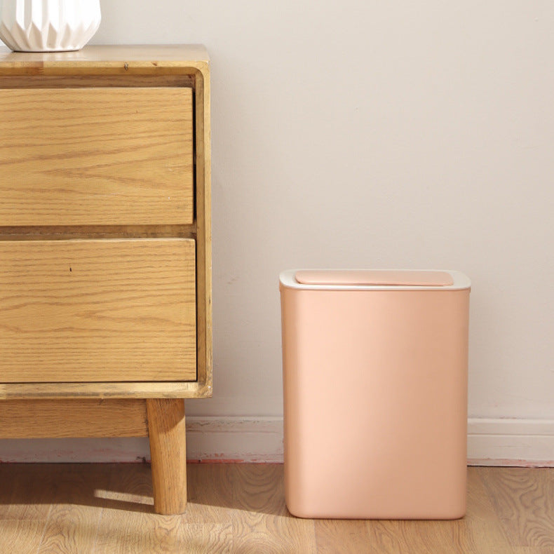 Smart automatic sensor trash can for home use in living room and kitchen, large capacity, with lid, rechargeable, leak-proof for bathroom and toilet.