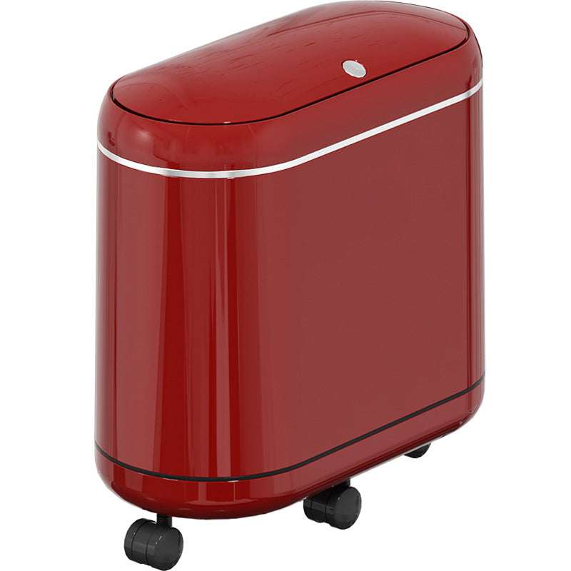 Bathroom narrow-slot trash can with lid, kitchen and household use, high-end design, large size, large capacity, toilet and living room narrow-slot wastebasket