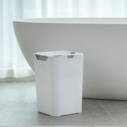 Automatic bagging and refilling smart trash can for home use in kitchens, bathrooms, living rooms, and bedrooms.