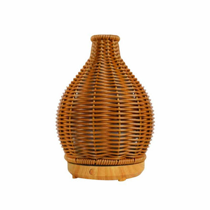 New wood grain rattan aroma diffuser humidifier, USB ultrasonic, quiet operation, large mist output