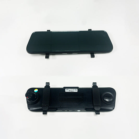 Universal streaming rearview mirror dashcam, dual recording, 9.66-inch screen.