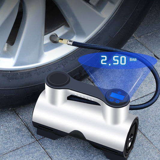 Car-mounted electric tire inflator, small portable tire pump for cars, 12V high-power inflator.