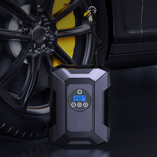 Car air pump, portable electric tire inflator, multi-functional 12V car pump