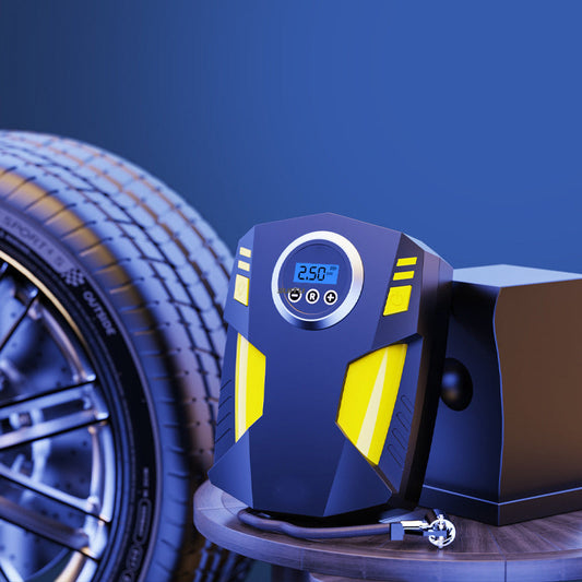 Car tire inflator, small electric car tire inflator, portable handheld intelligent digital display tire inflator.