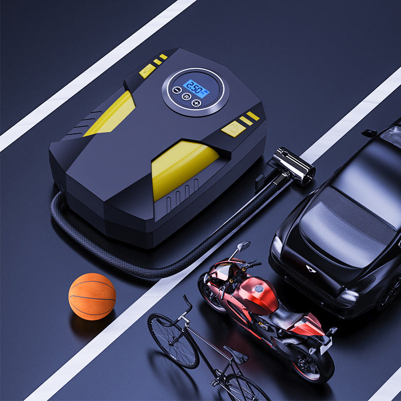 Car tire inflator, small electric car tire inflator, portable handheld intelligent digital display tire inflator.