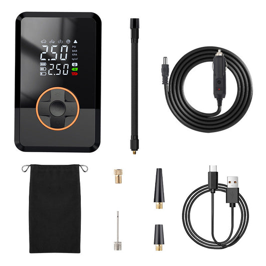 Portable car air pump, smart wireless air inflator for cars and electric vehicles, wireless car air pump