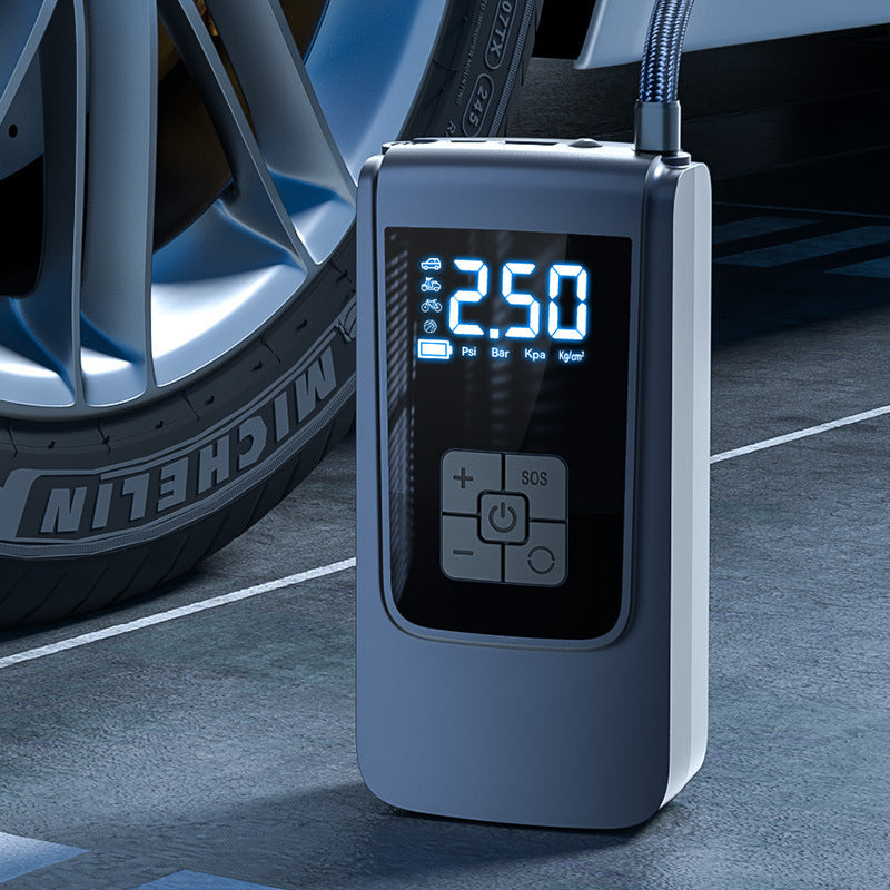 Vehicle-mounted smart air pump, wireless dual power supply, digital display air pump, tire inflator, portable digital display air pump
