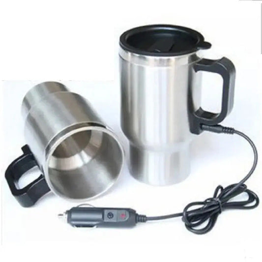 450ml Large Capacity Car Electric Hot Cup with Double-Layer Stainless Steel Inner Liner