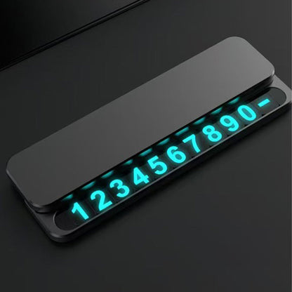High-end car temporary parking sign, concealed metal parking number plate, durable alloy luminous plate