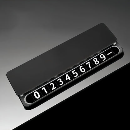 High-end car temporary parking sign, concealed metal parking number plate, durable alloy luminous plate