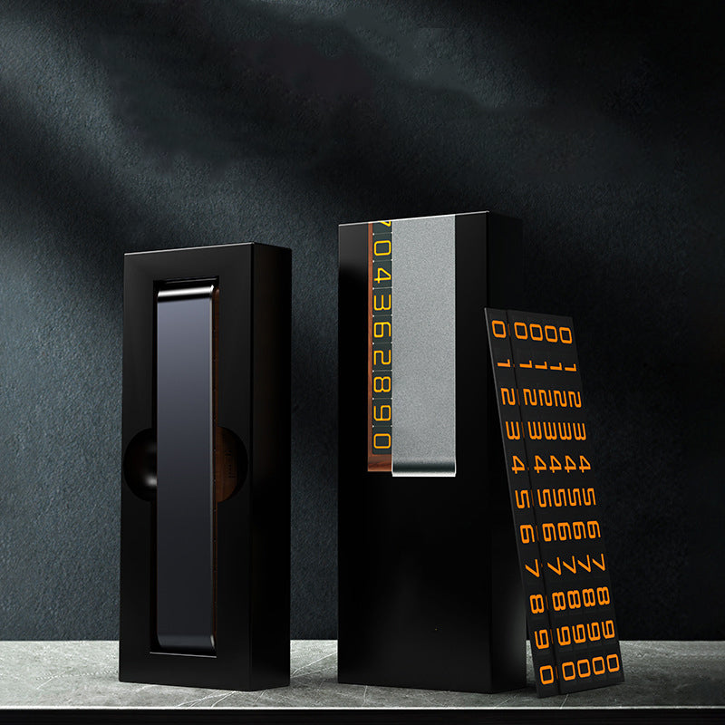 Creative dual-number car relocation license plate, hidden parking sign, glow-in-the-dark solid wood number plate, gift ornament.